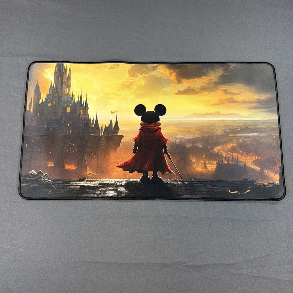 unofficial Lorcana TCG Compatible Playmat featuring a Mickey Mouse